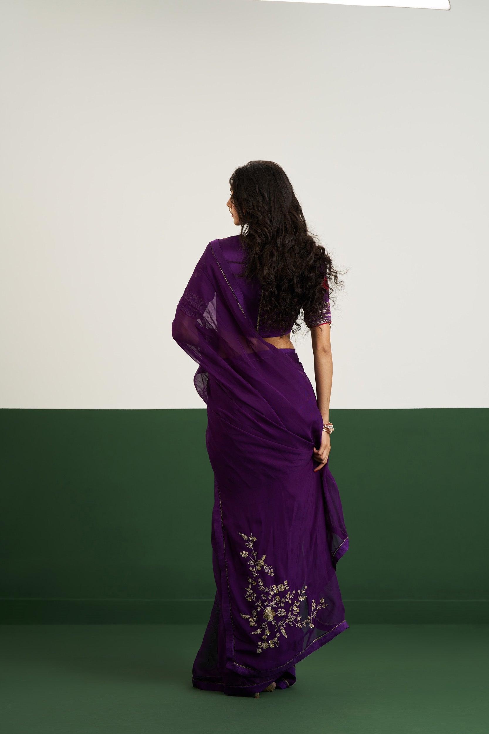 Natalie Saree Set - Purple