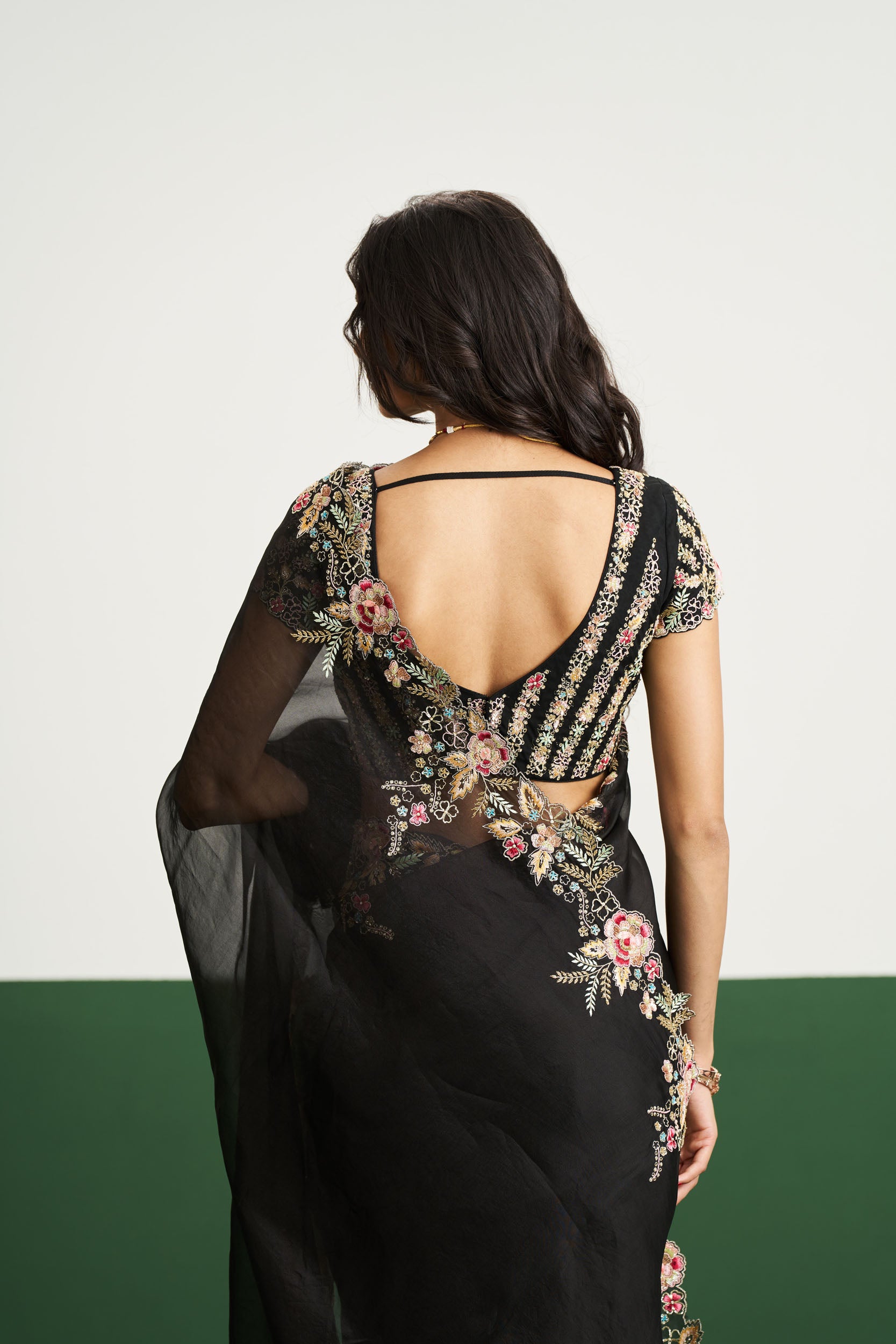 Kayla Saree Set - Black