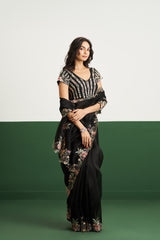 Kayla Saree Set - Black