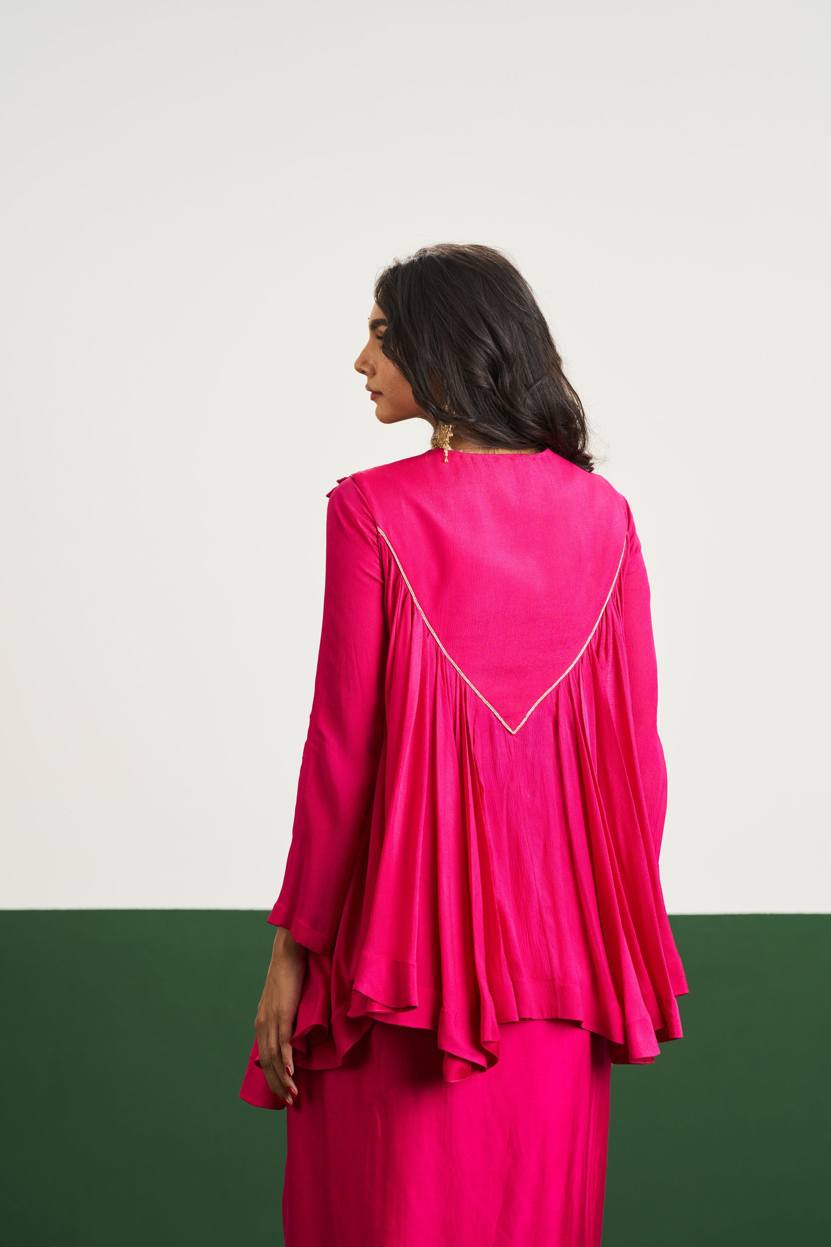 Bibi Top with Skirt - Hot pink