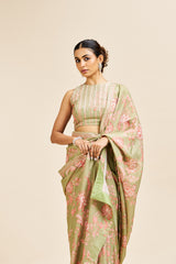Akasha saree set_ Green RTS