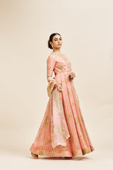 Sadhna Dress with Dupatta_ Peach RTS
