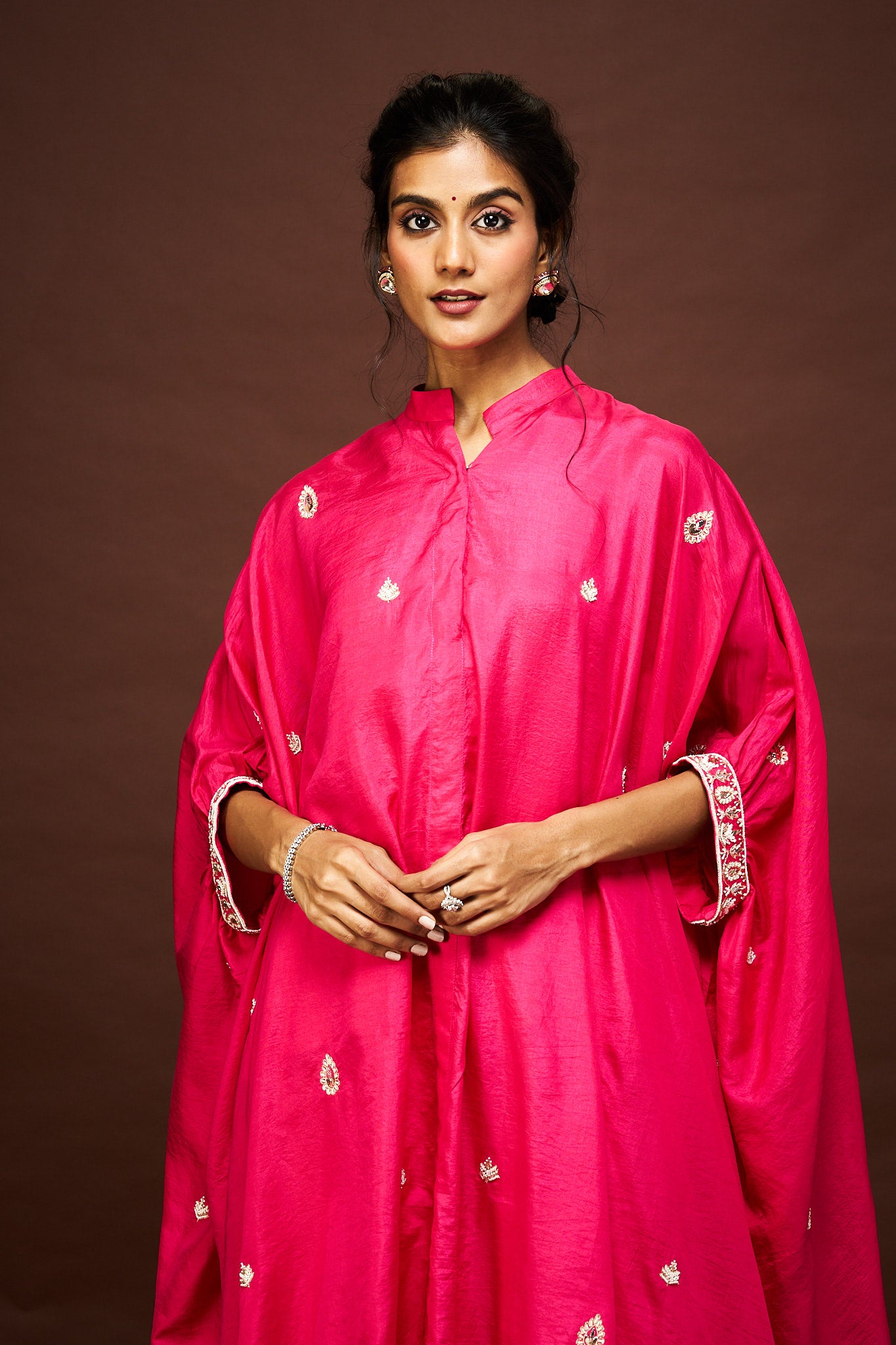 Saira kaftan set - Hot pink