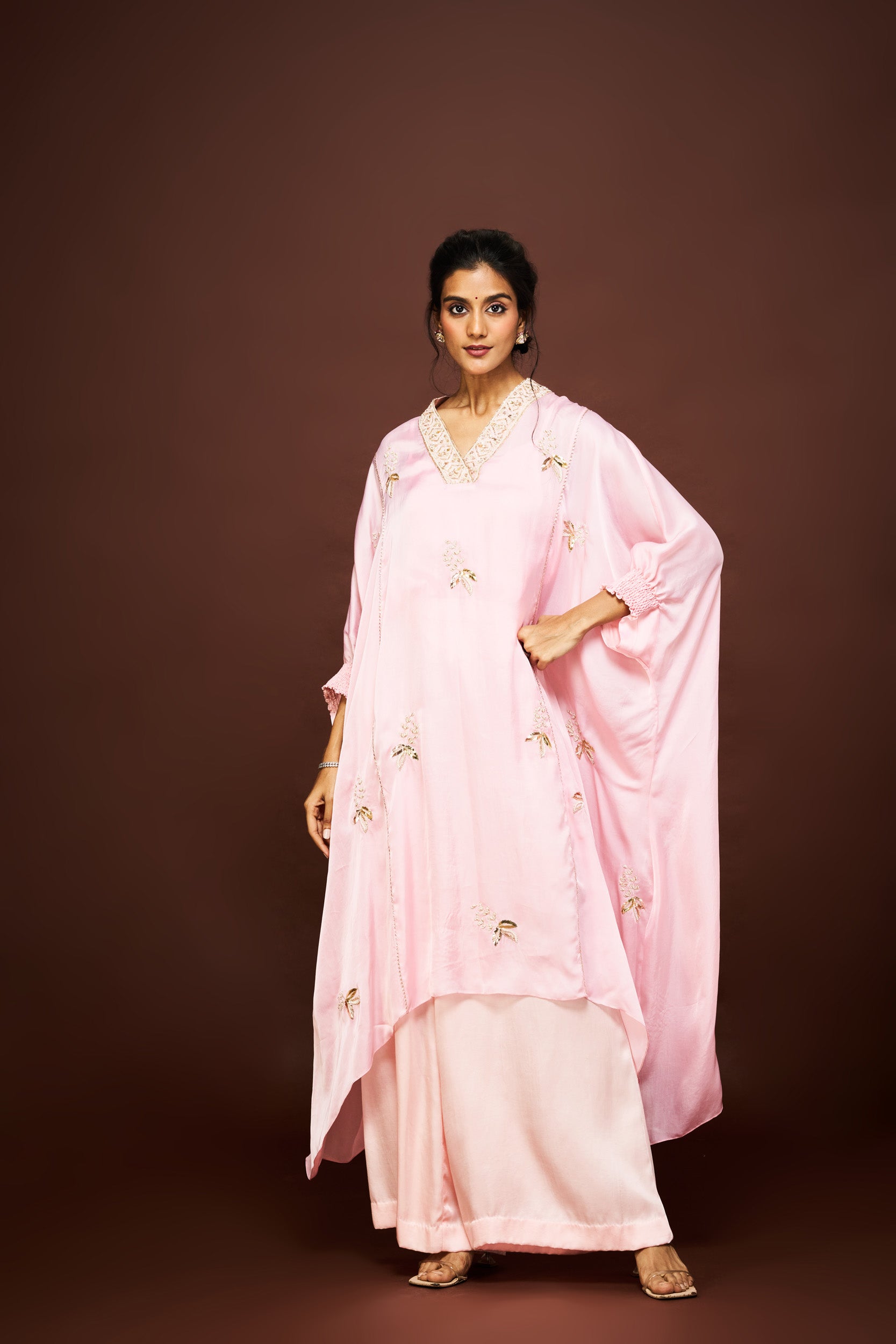 Nirva kaftan set - Peach