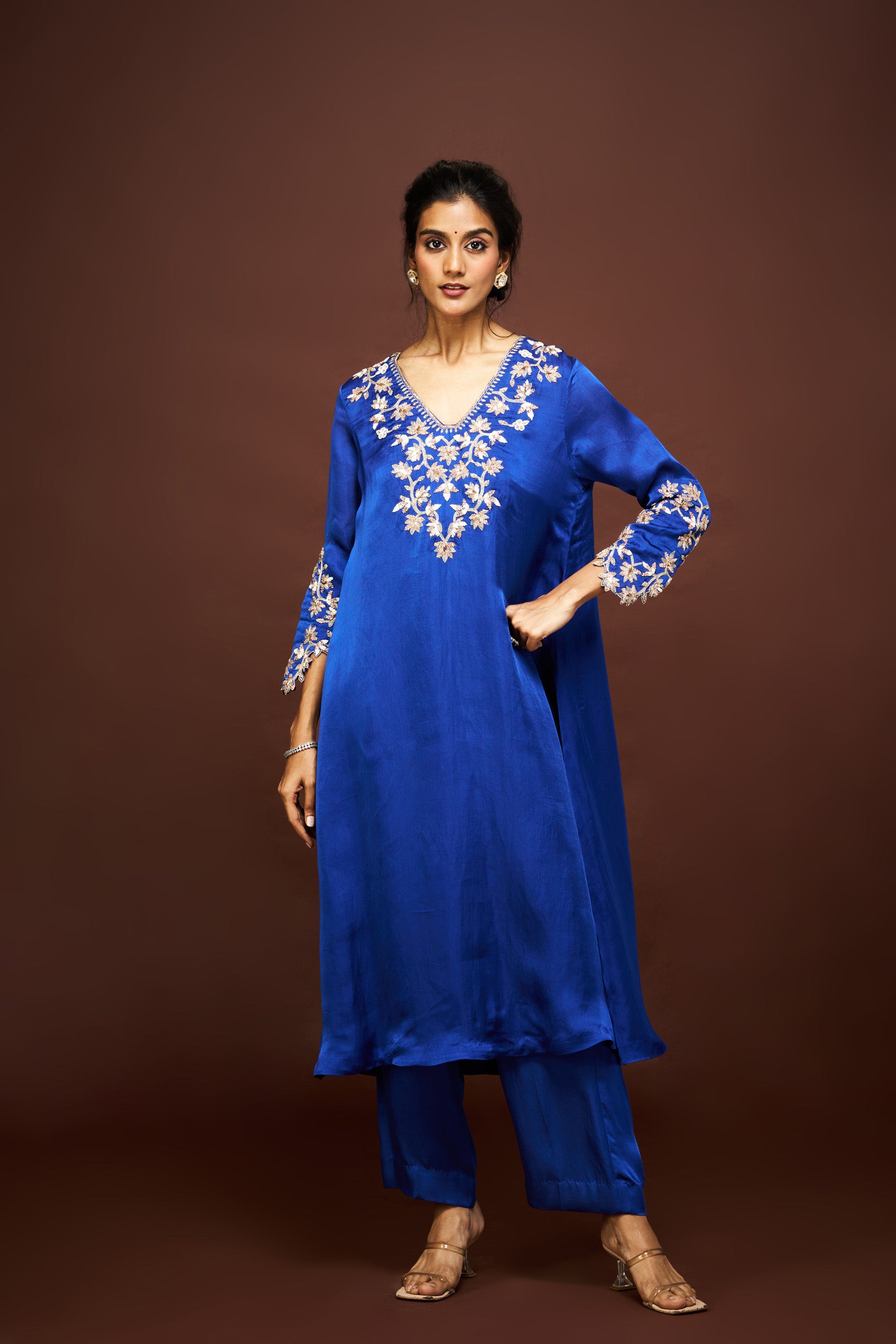 Pari Kurtha set - Royal blue