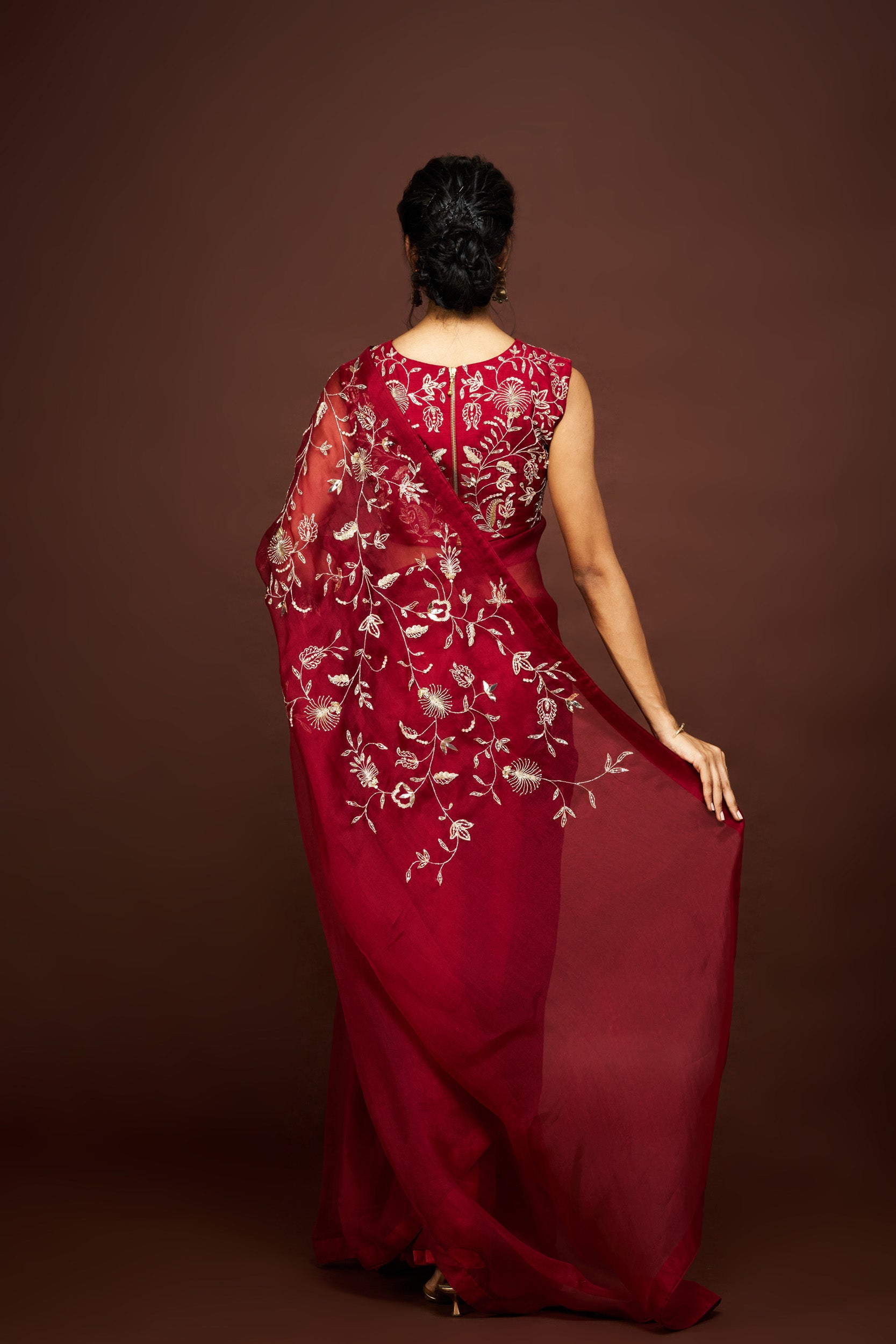 Shula saree set - Maroon