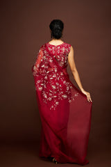 Shula saree set - Maroon
