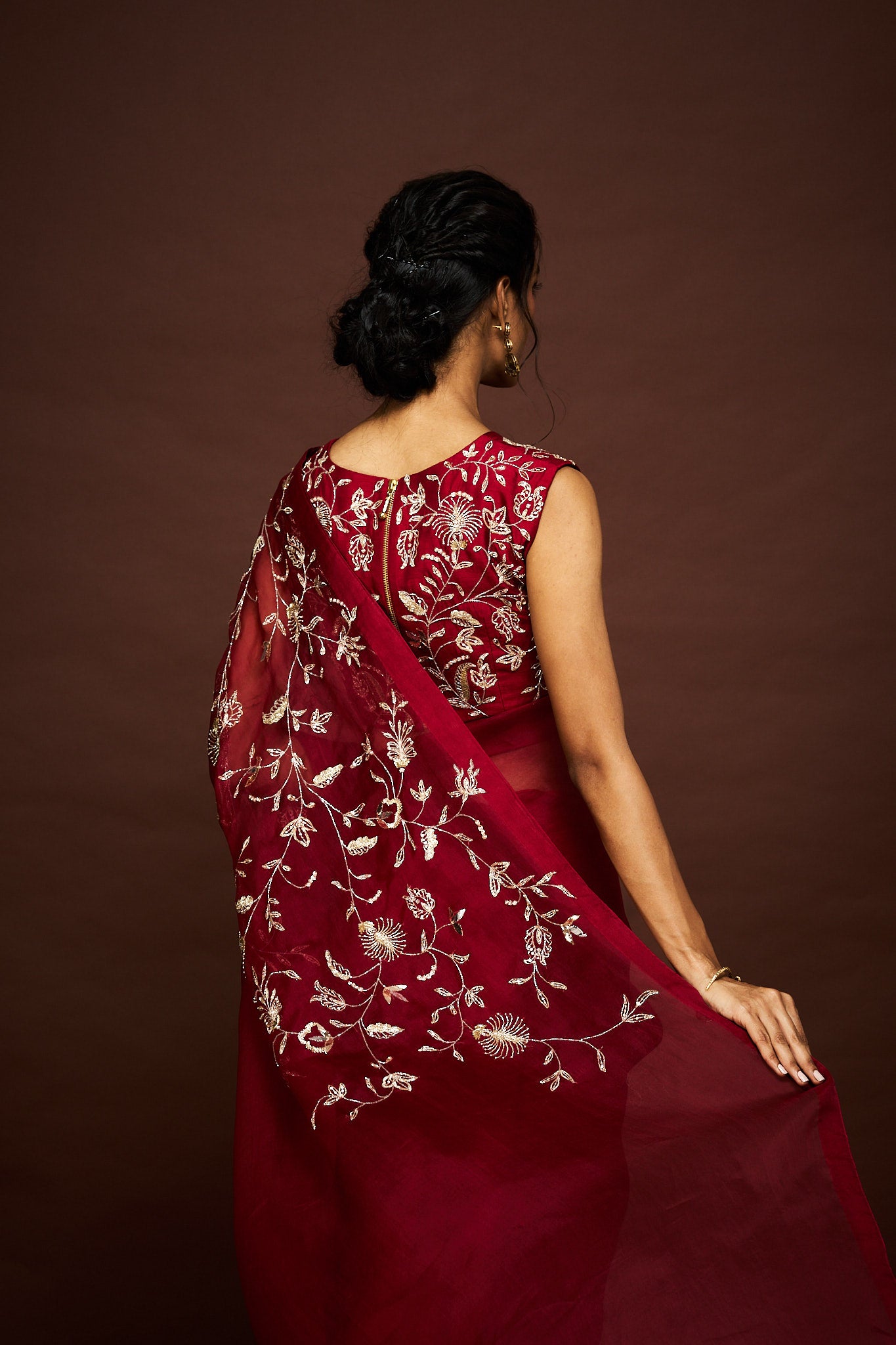 Shula saree set - Maroon