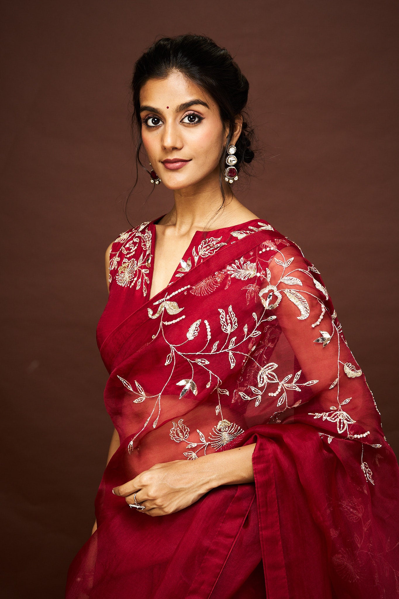 Shula saree set - Maroon