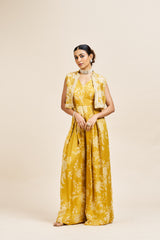 Dhara jumpsuit with cape_ yellow