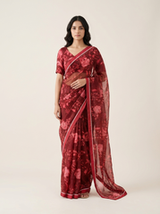 Jeni Saree Set- Maroon