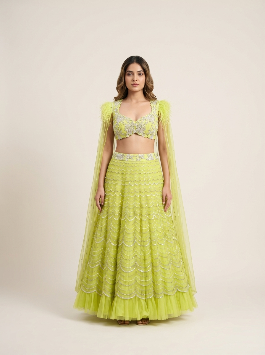 Jyla Net Lehanga- Pollen Yellow