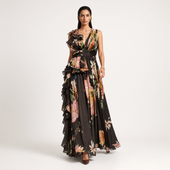 Kasie drape dress - Black