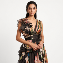 Kasie drape dress - Black