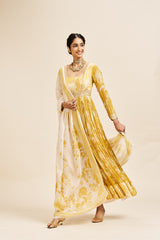 Smriti dress with dupatta_ yellow