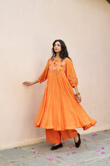 Trisha Kurtha Set - Orange