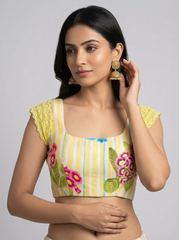 Yellow Floral Blouse