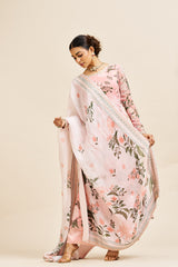 Aadhya Set with Allover Embroidery & Embroidered Dupatta_ Blush pink