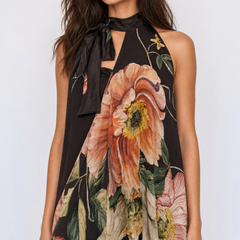 Livie dress with cape - Black