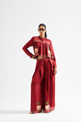 Suki crop top set- Maroon