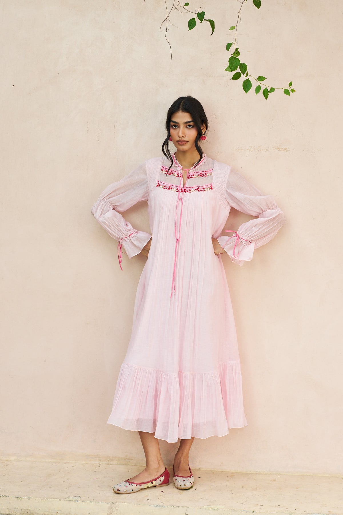 Aavya Dress - Baby Pink