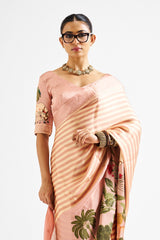 Kathya saree set- mocha beige