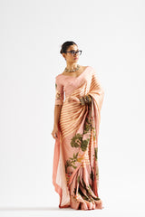 Kathya saree set_ mocha beige