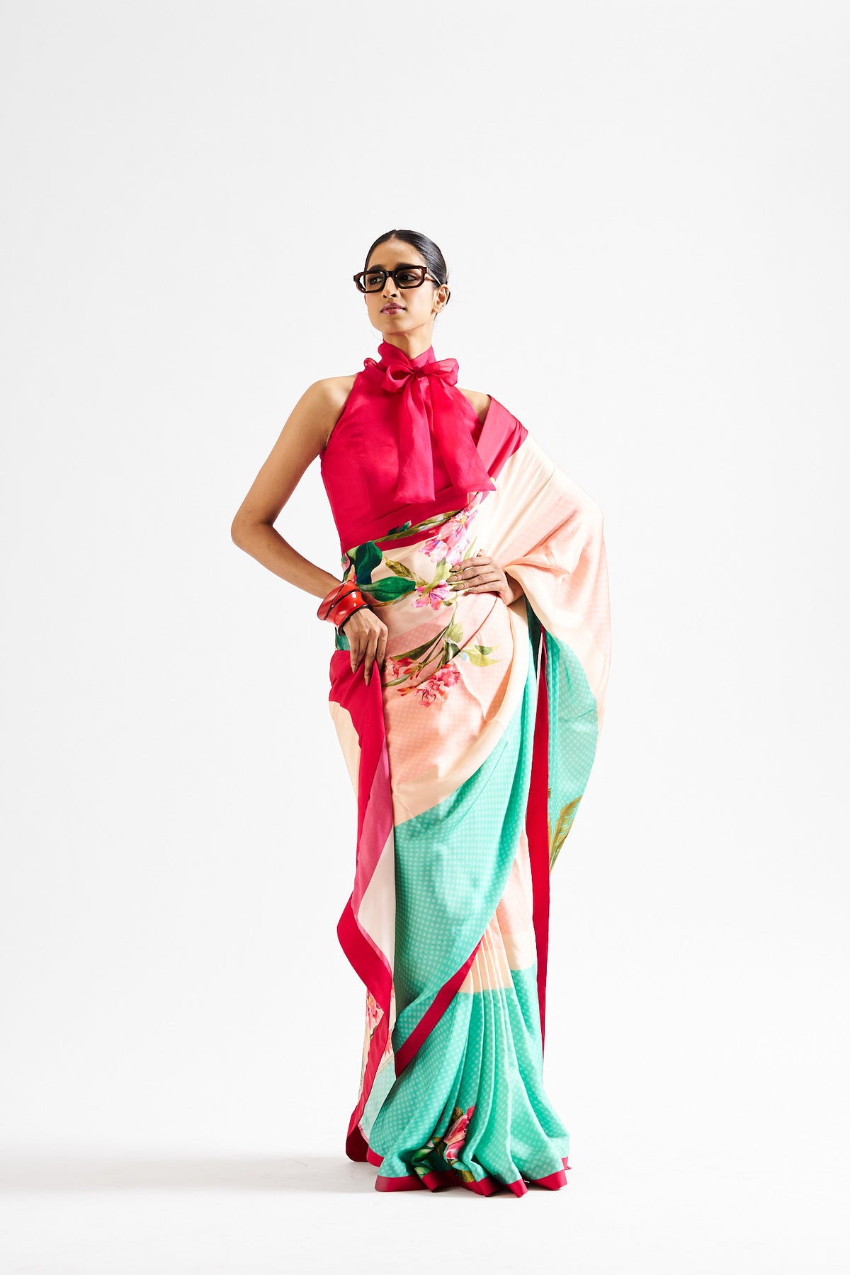 Larisa saree set_ pink