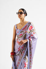 Agata saree set - peri blue