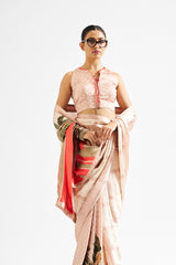 Ania saree set - pale beige