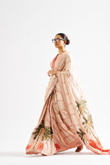 Ania saree set_ pale beige