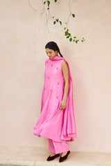 Tanya Kurtha Set - Rose Pink
