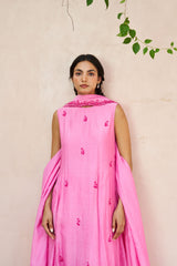 Tanya Kurtha Set - Rose Pink
