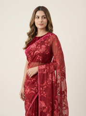 Leena Saree Set- Maroon