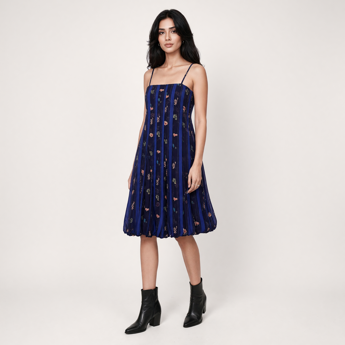 Olga short dress - Navy Blue
