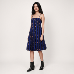 Olga short dress - Navy Blue