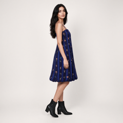 Olga short dress - Navy Blue