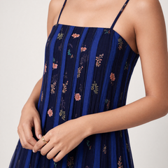 Olga short dress - Navy Blue