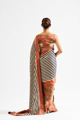 Masha saree set- Brown