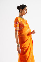 Natalie Saree Set - Orange