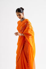 Natalie Saree Set - Orange