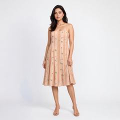 Olga short dress - Peach