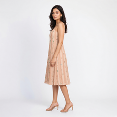 Olga short dress - Peach