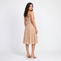 Olga short dress - Peach
