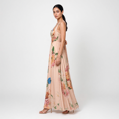 Riley drape dress - Peach