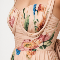 Riley drape dress - Peach