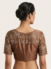 Copper Hand Embroidered Blouse