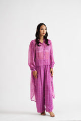 Tala-Purple Lines Shirt Kurta Set