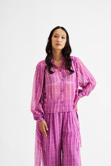 Tala-Purple Lines Shirt Kurta Set