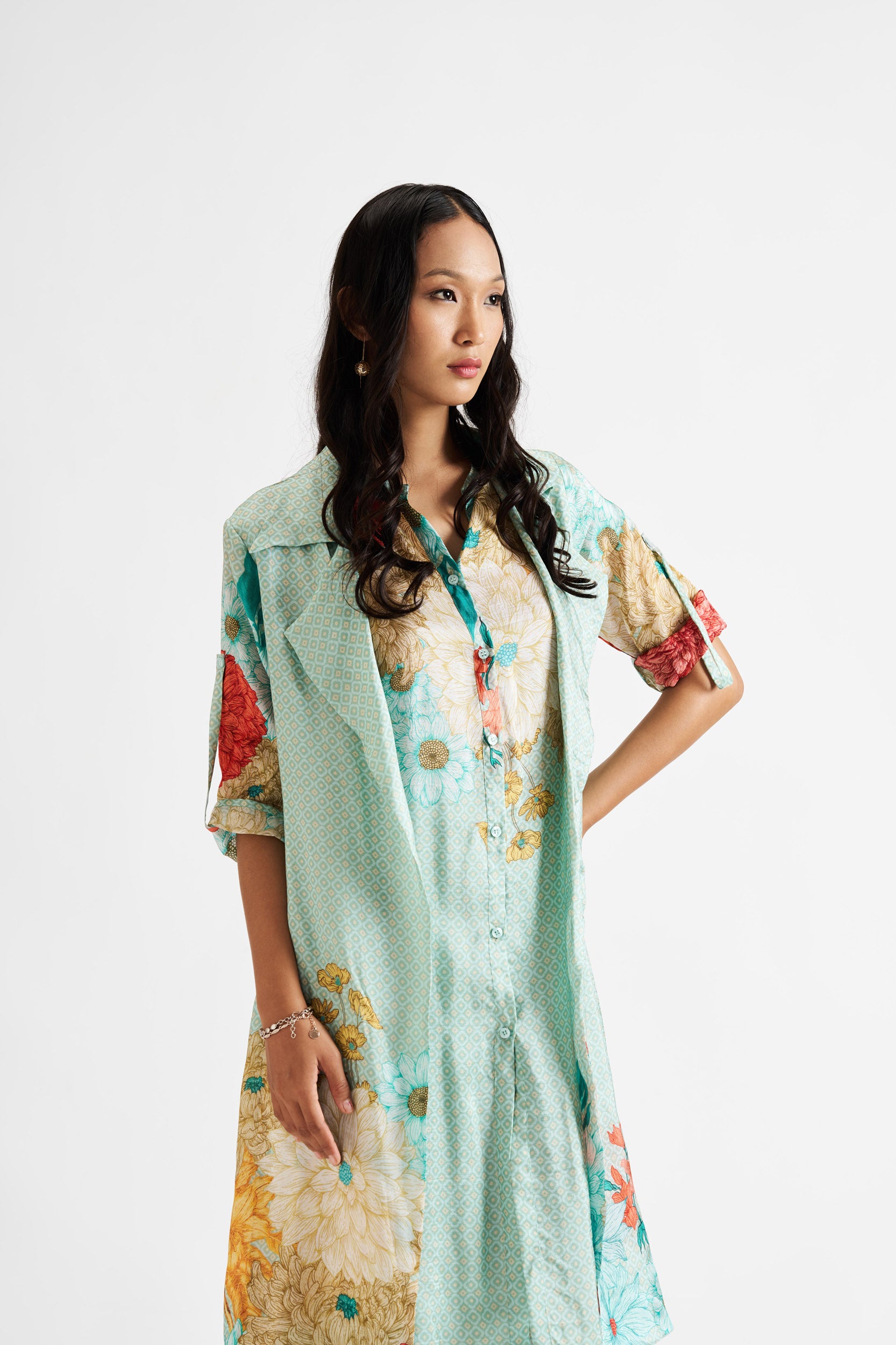 Mauly - Light Green Kurta Jacket Set